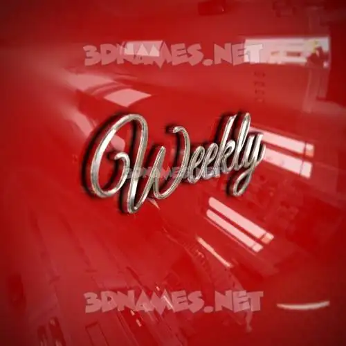 weekly in Car Paint style - 3D name wallpaper weekly in Car Paint style - 3D name wallpaper