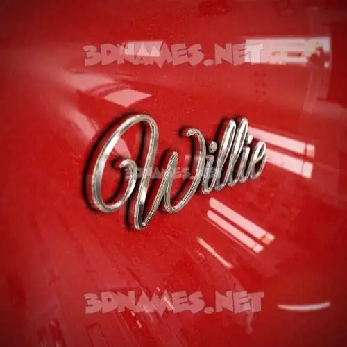 willie in Car Paint style - 3D name wallpaper willie in Car Paint style - 3D name wallpaper