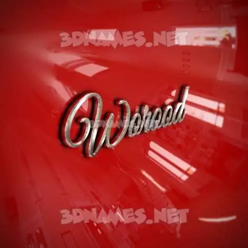 worood in Car Paint style - 3D name wallpaper worood in Car Paint style - 3D name wallpaper