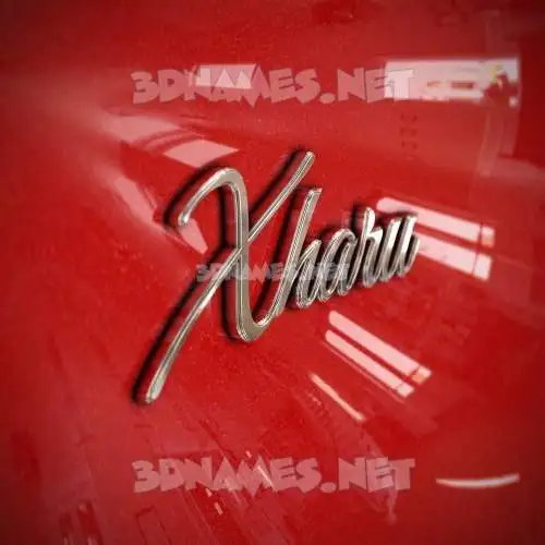 xharu in Car Paint style - 3D name wallpaper