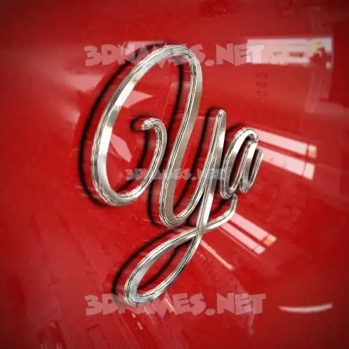 ya in Car Paint style - 3D name wallpaper ya in Car Paint style - 3D name wallpaper