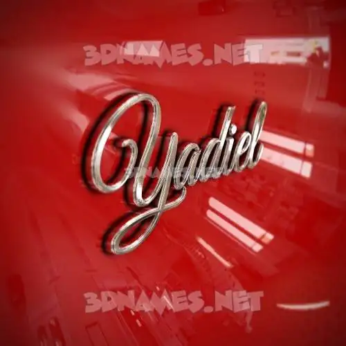 yadiel in Car Paint style - 3D name wallpaper