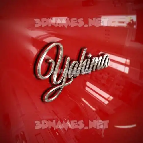 yahima in Car Paint style - 3D name wallpaper yahima in Car Paint style - 3D name wallpaper