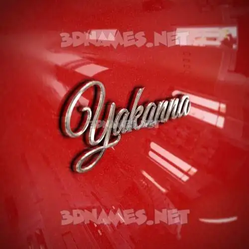 yakanna in Car Paint style - 3D name wallpaper yakanna in Car Paint style - 3D name wallpaper