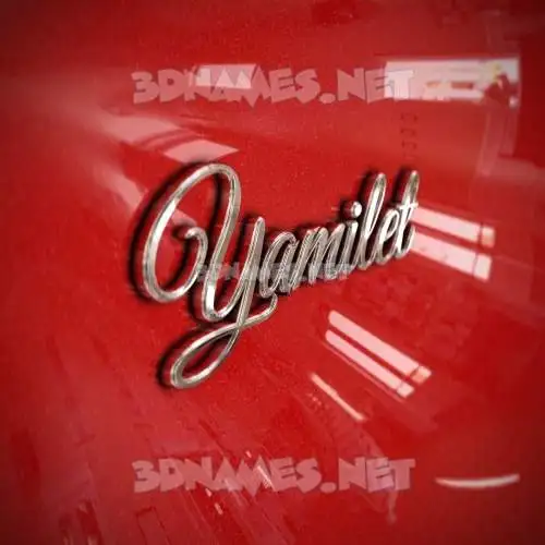 yamilet in Car Paint style - 3D name wallpaper yamilet in Car Paint style - 3D name wallpaper