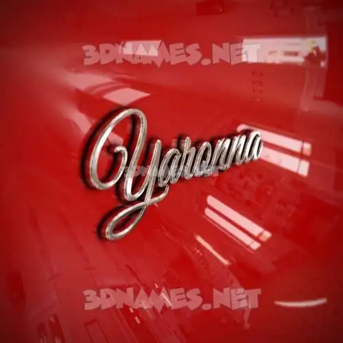 yaronna in Car Paint style - 3D name wallpaper