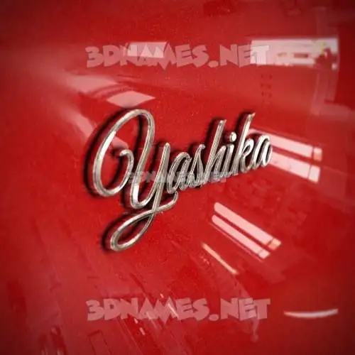 yashika in Car Paint style - 3D name wallpaper