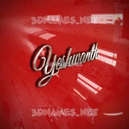 yeshwanth in Car Paint style - 3D name wallpaper