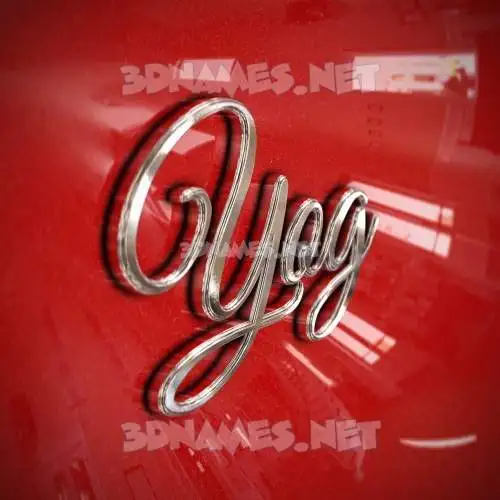 yog in Car Paint style - 3D name wallpaper