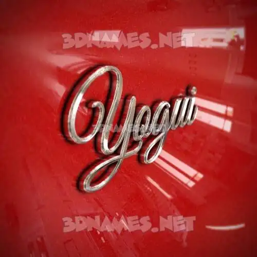 yogui in Car Paint style - 3D name wallpaper yogui in Car Paint style - 3D name wallpaper