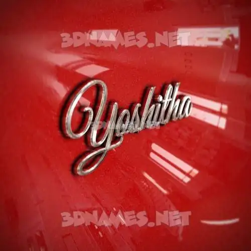 yoshitha in Car Paint style - 3D name wallpaper yoshitha in Car Paint style - 3D name wallpaper