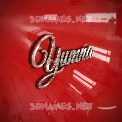 yumna in Car Paint style - 3D name wallpaper