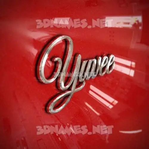 yuvee in Car Paint style - 3D name wallpaper yuvee in Car Paint style - 3D name wallpaper