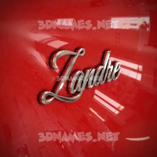 zandre in Car Paint style - 3D name wallpaper zandre in Car Paint style - 3D name wallpaper