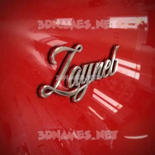 zayneb in Car Paint style - 3D name wallpaper