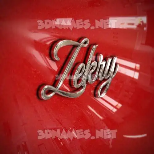 zekry in Car Paint style - 3D name wallpaper