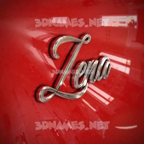 zena in Car Paint style - 3D name wallpaper zena in Car Paint style - 3D name wallpaper