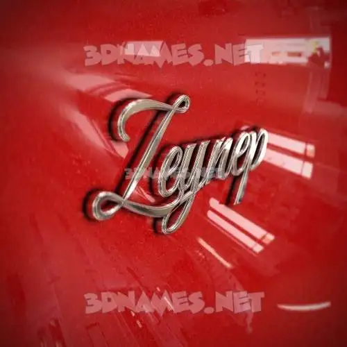 zeynep in Car Paint style - 3D name wallpaper