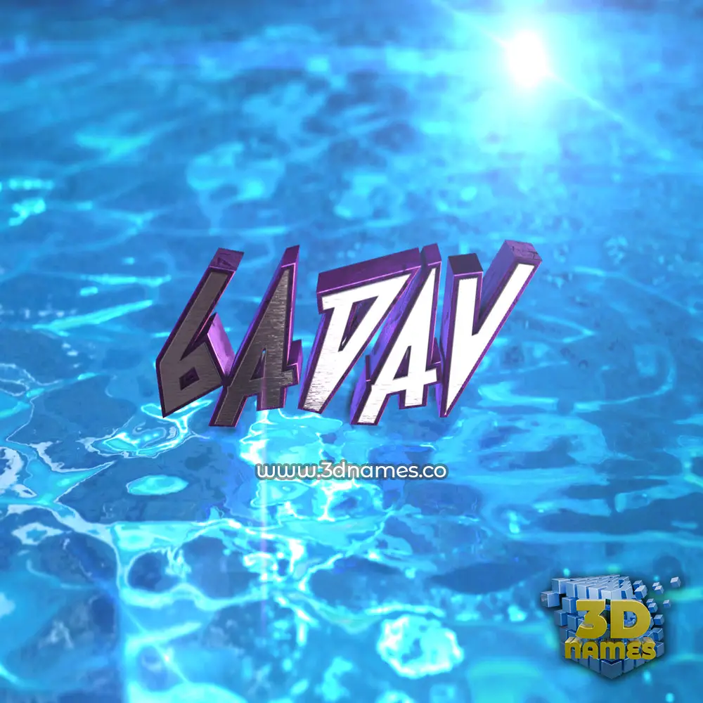 6adav in Water 2015 style - 3D name wallpaper 6adav in Water 2015 style - 3D name wallpaper