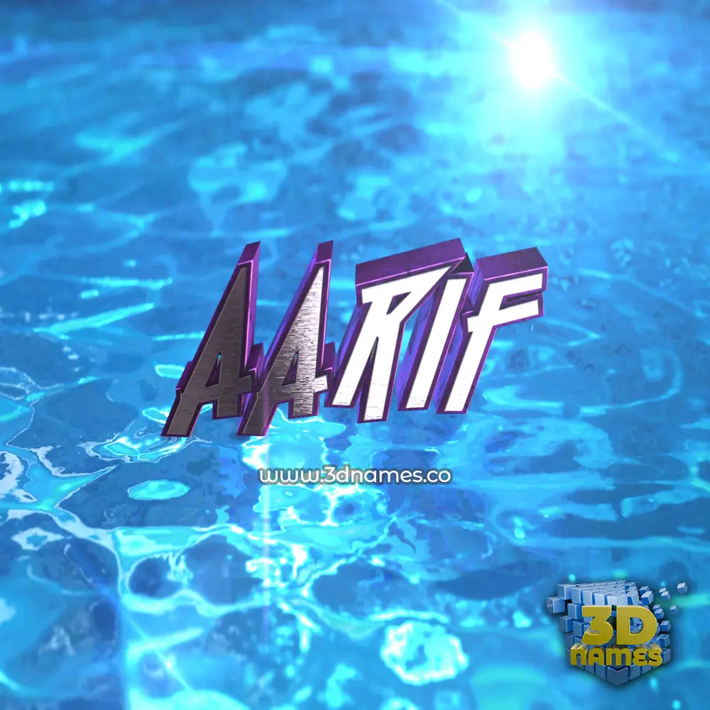 aarif in Water 2015 style - 3D name wallpaper aarif in Water 2015 style - 3D name wallpaper