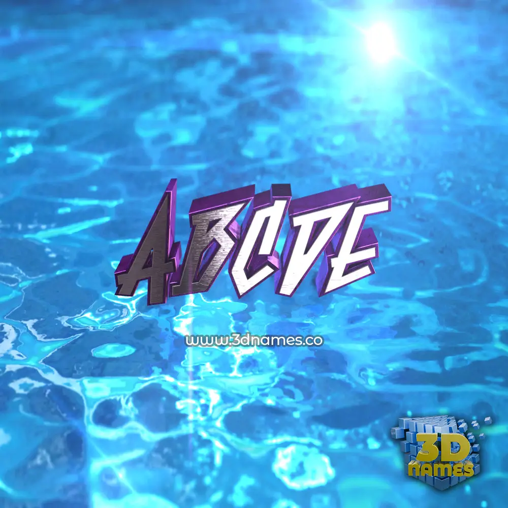 abcde in Water 2015 style - 3D name wallpaper abcde in Water 2015 style - 3D name wallpaper