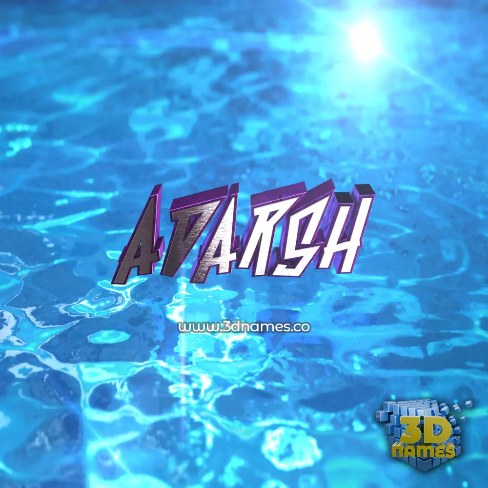 adarsh in Water 2015 style - 3D name wallpaper