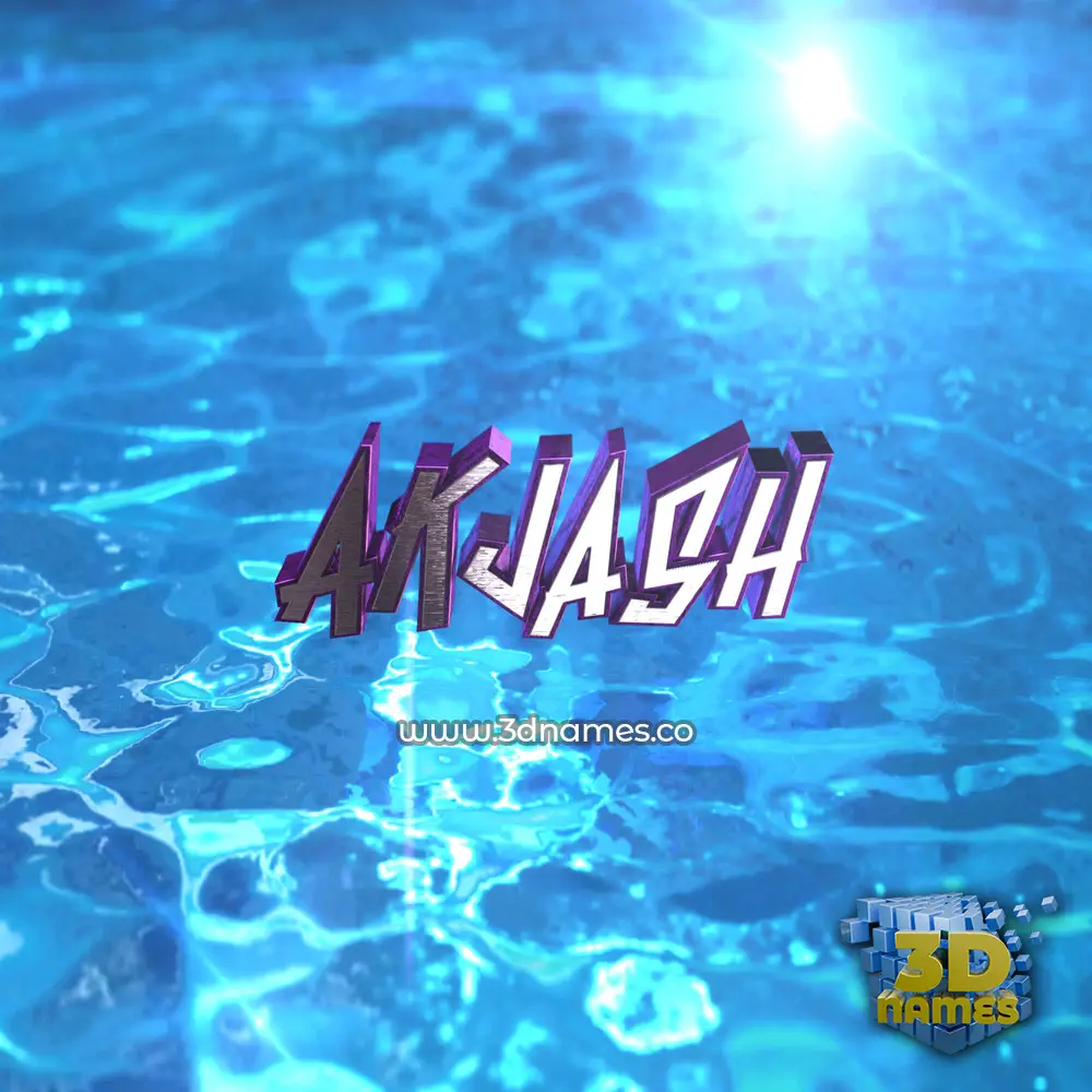 akjash in Water 2015 style - 3D name wallpaper akjash in Water 2015 style - 3D name wallpaper