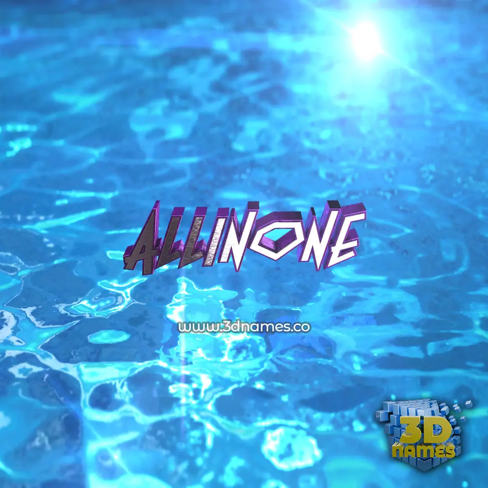allinone in Water 2015 style - 3D name wallpaper