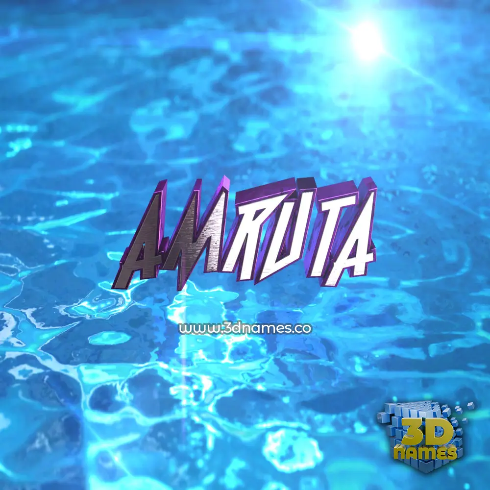 amruta in Water 2015 style - 3D name wallpaper