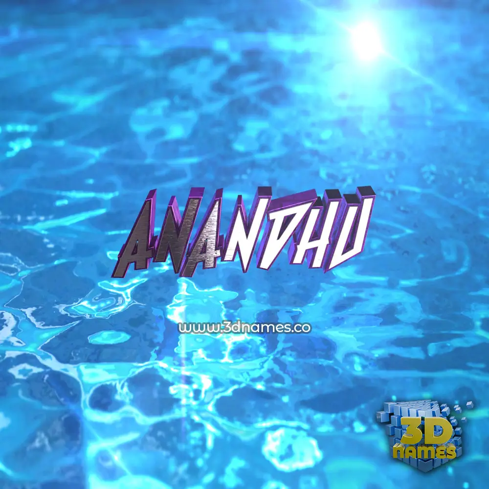 anandhu in Water 2015 style - 3D name wallpaper anandhu in Water 2015 style - 3D name wallpaper