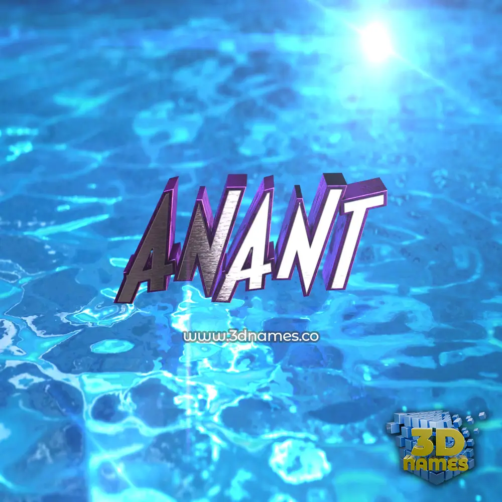 anant in Water 2015 style - 3D name wallpaper anant in Water 2015 style - 3D name wallpaper
