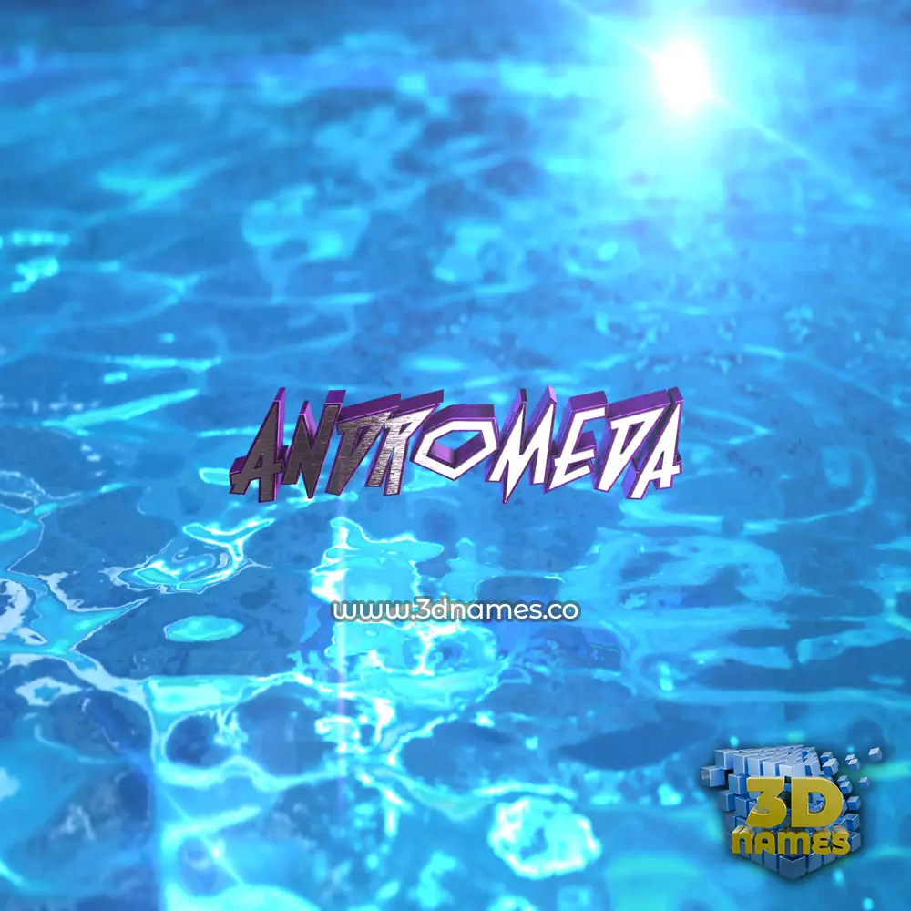 andromeda in Water 2015 style - 3D name wallpaper andromeda in Water 2015 style - 3D name wallpaper