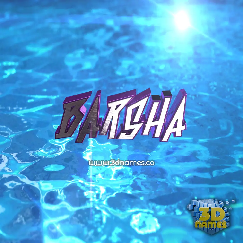 barsha in Water 2015 style - 3D name wallpaper