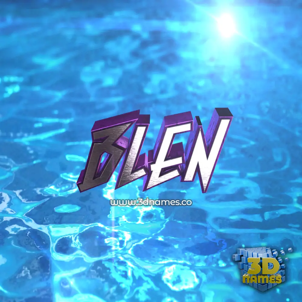 blen in Water 2015 style - 3D name wallpaper blen in Water 2015 style - 3D name wallpaper