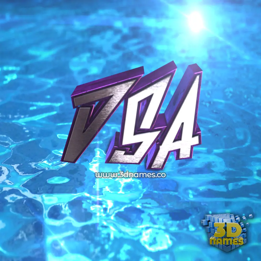 dsa in Water 2015 style - 3D name wallpaper