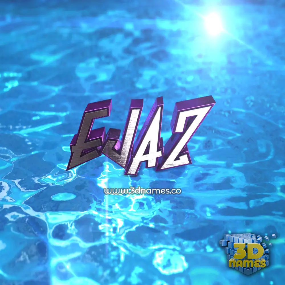 ejaz in Water 2015 style - 3D name wallpaper ejaz in Water 2015 style - 3D name wallpaper