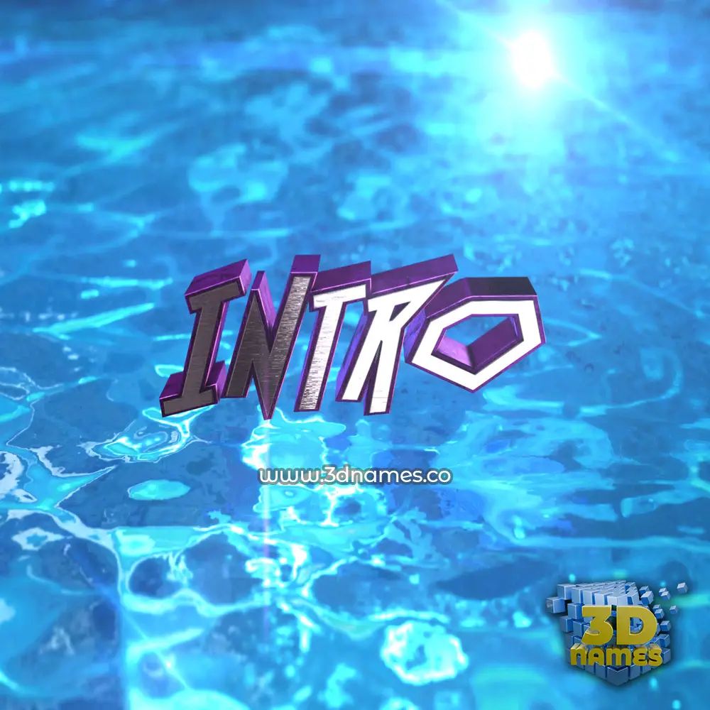 intro in Water 2015 style - 3D name wallpaper