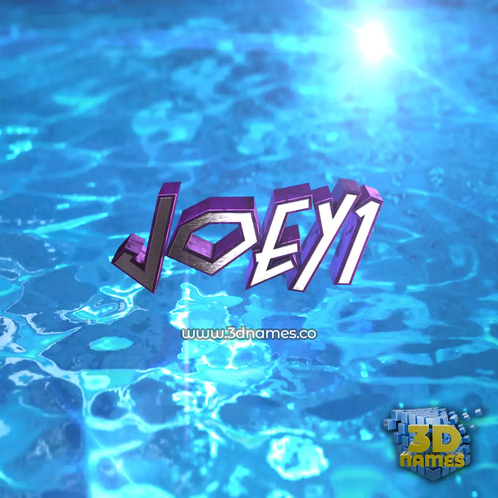 joey1 in Water 2015 style - 3D name wallpaper