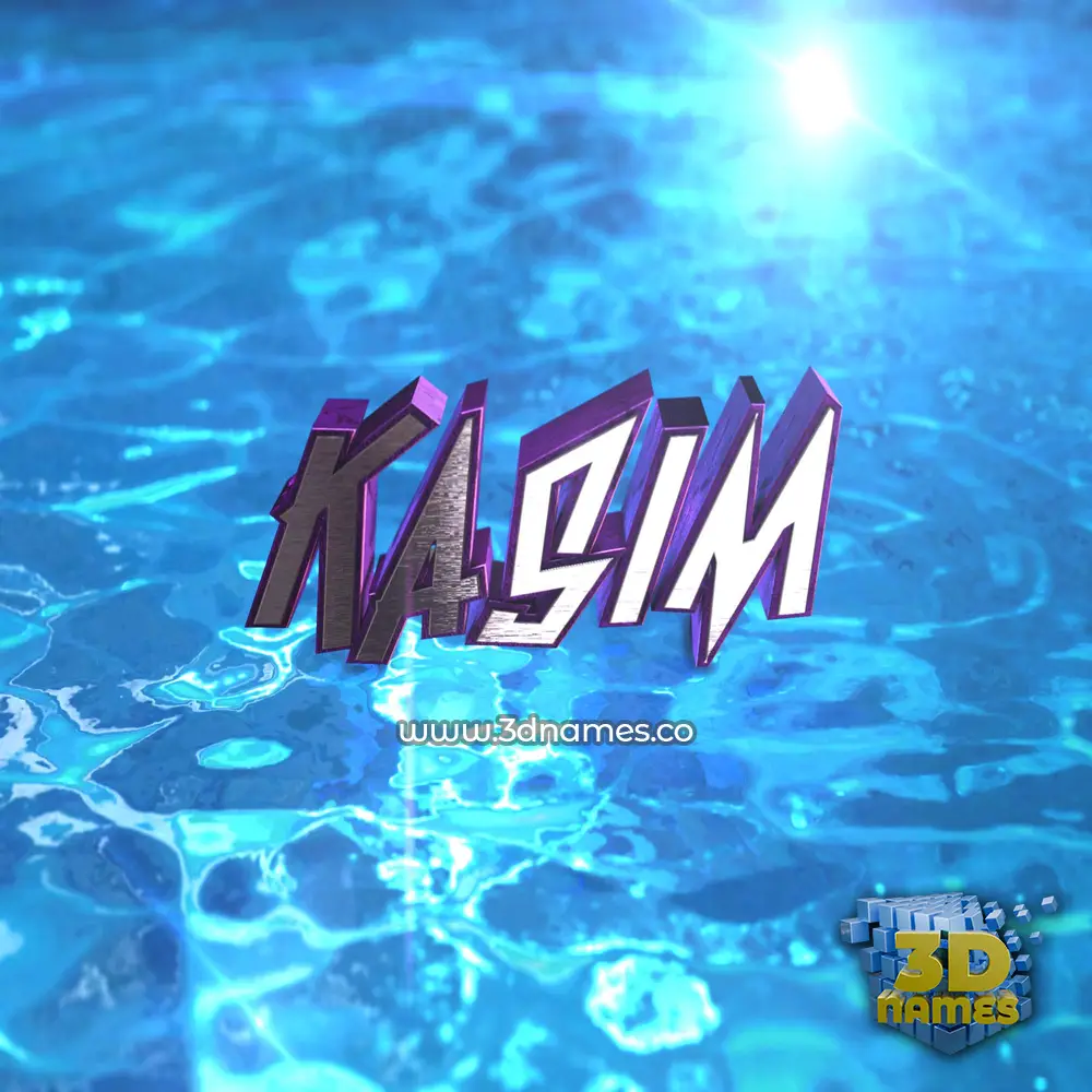 kasim in Water 2015 style - 3D name wallpaper kasim in Water 2015 style - 3D name wallpaper