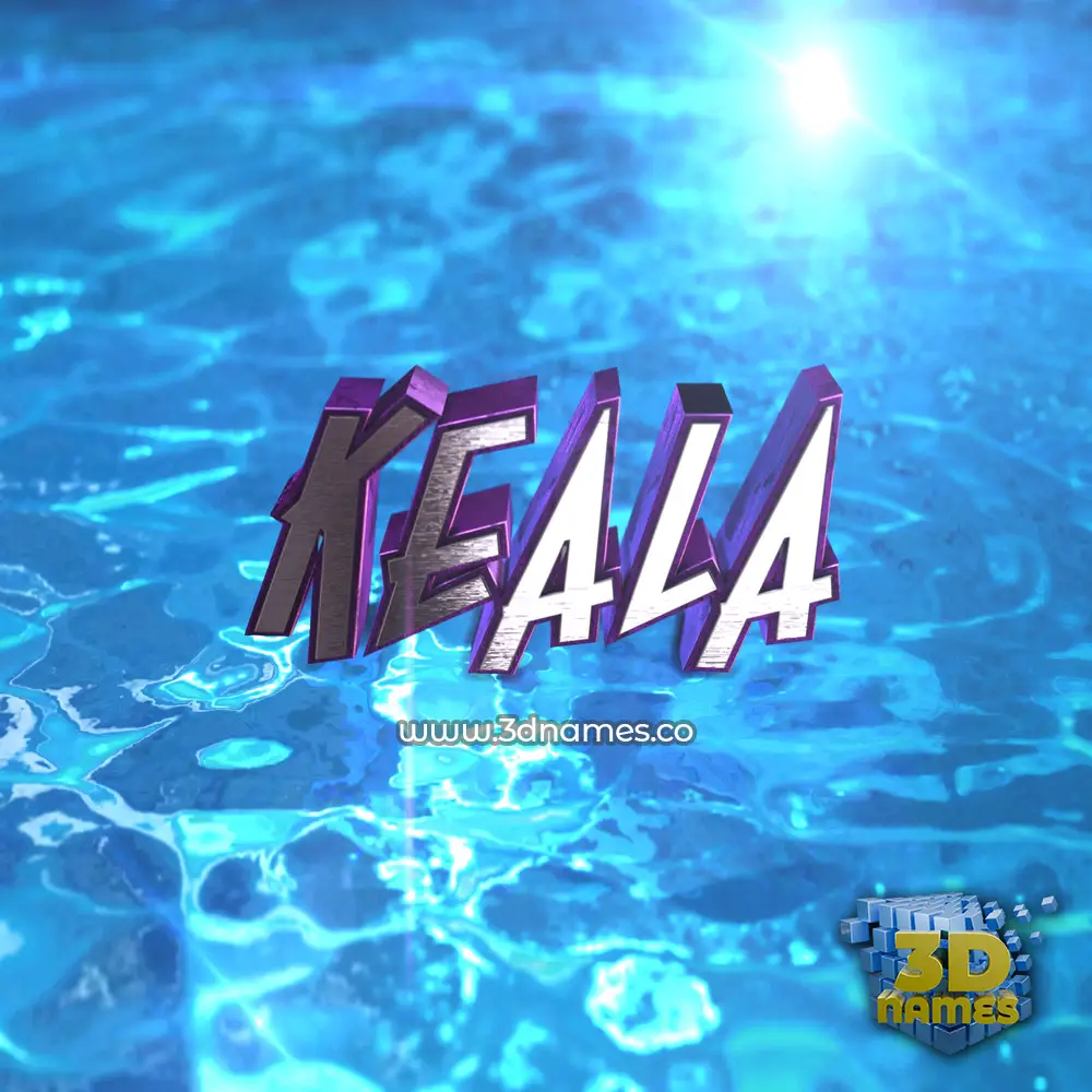 keala in Water 2015 style - 3D name wallpaper