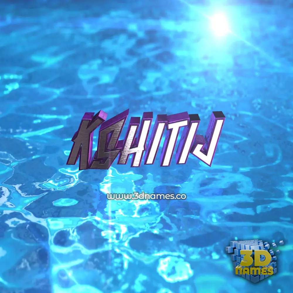 kshitij in Water 2015 style - 3D name wallpaper