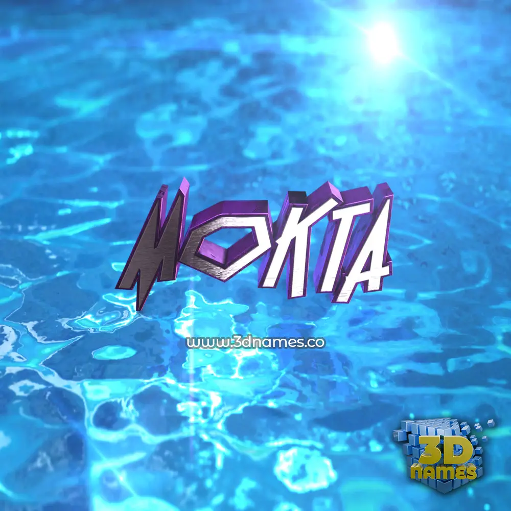 mokta in Water 2015 style - 3D name wallpaper mokta in Water 2015 style - 3D name wallpaper