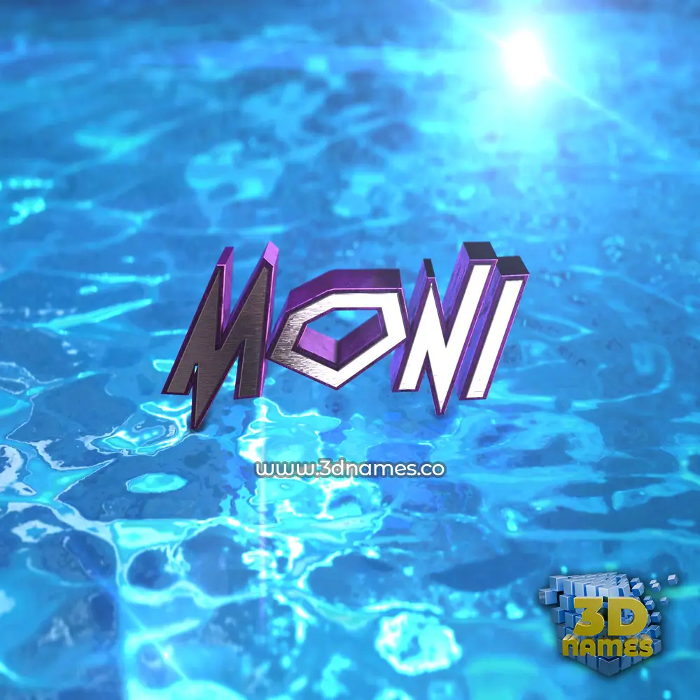 moni in Water 2015 style - 3D name wallpaper
