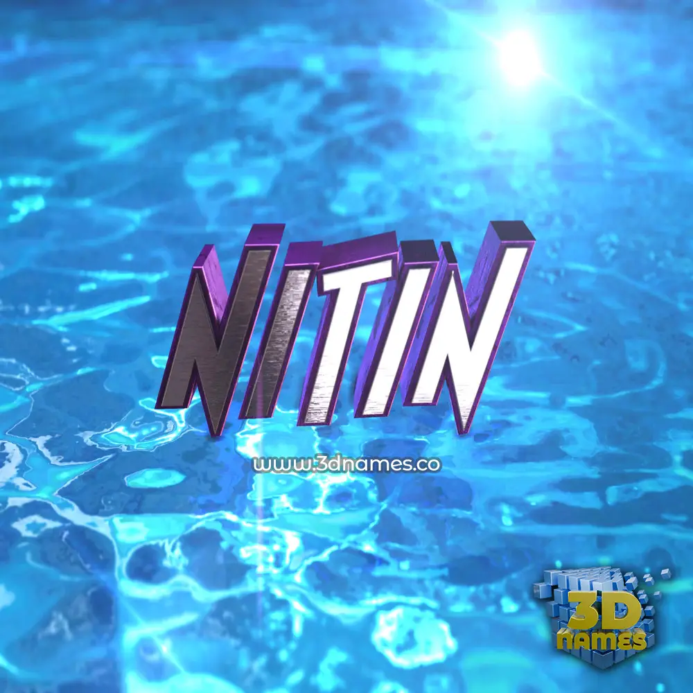 nitin in Water 2015 style - 3D name wallpaper nitin in Water 2015 style - 3D name wallpaper