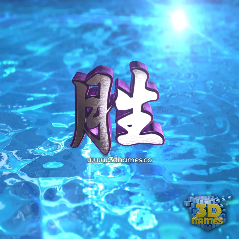 胜 in Water 2015 style - 3D name wallpaper 胜 in Water 2015 style - 3D name wallpaper