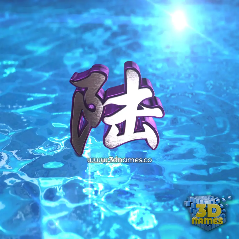 陆 in Water 2015 style - 3D name wallpaper 陆 in Water 2015 style - 3D name wallpaper