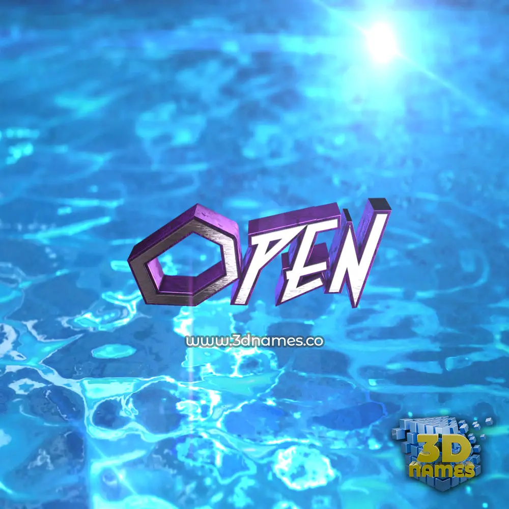open in Water 2015 style - 3D name wallpaper open in Water 2015 style - 3D name wallpaper