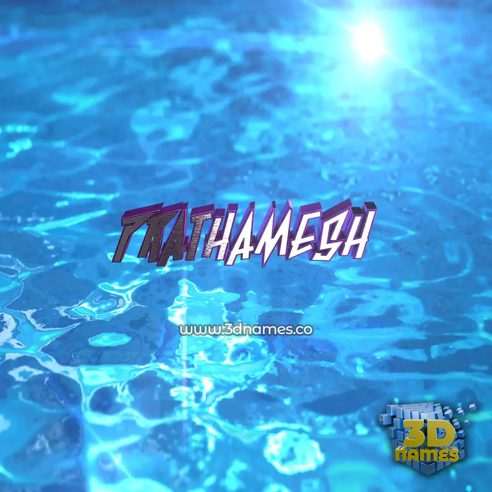 prathamesh in Water 2015 style - 3D name wallpaper
