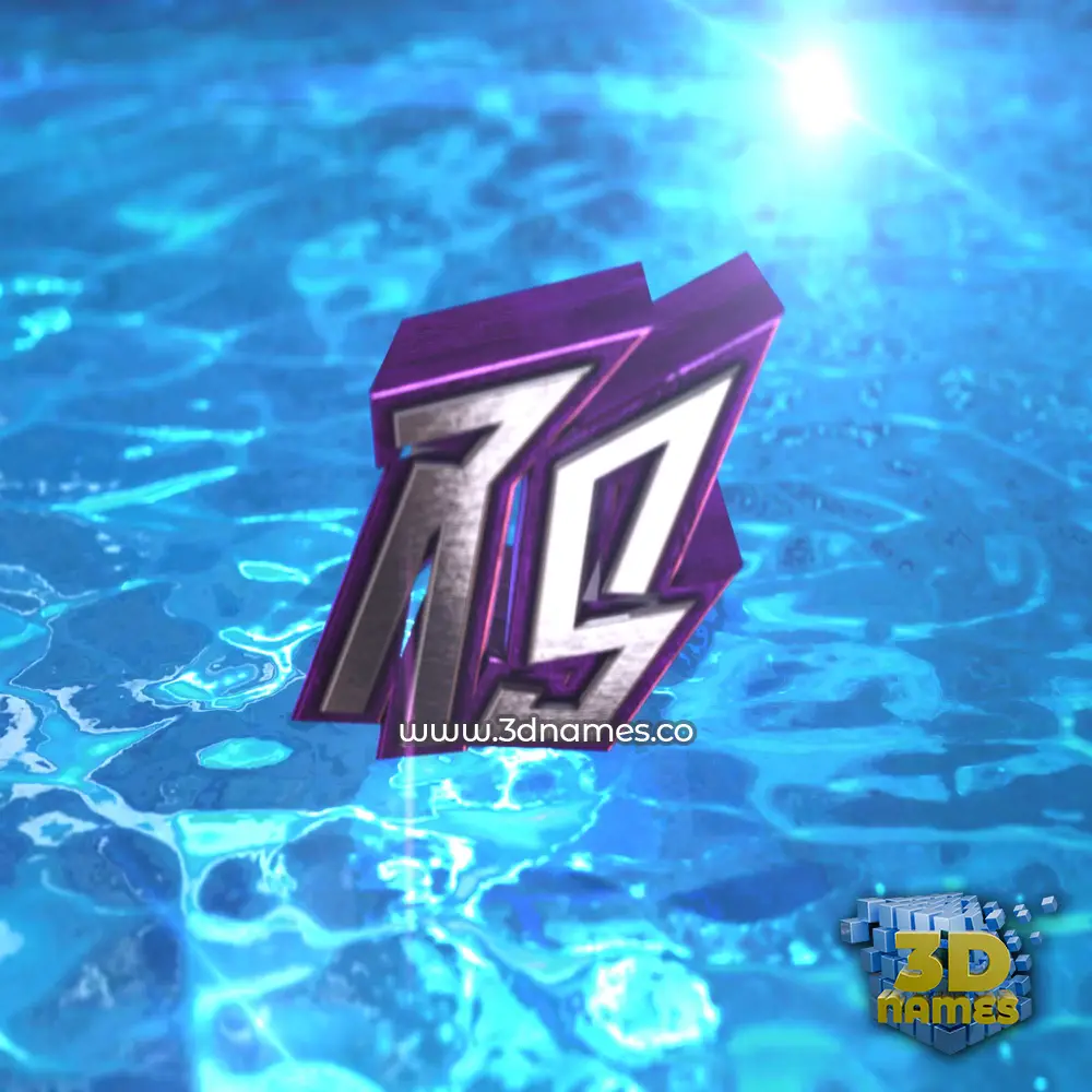 rs in Water 2015 style - 3D name wallpaper