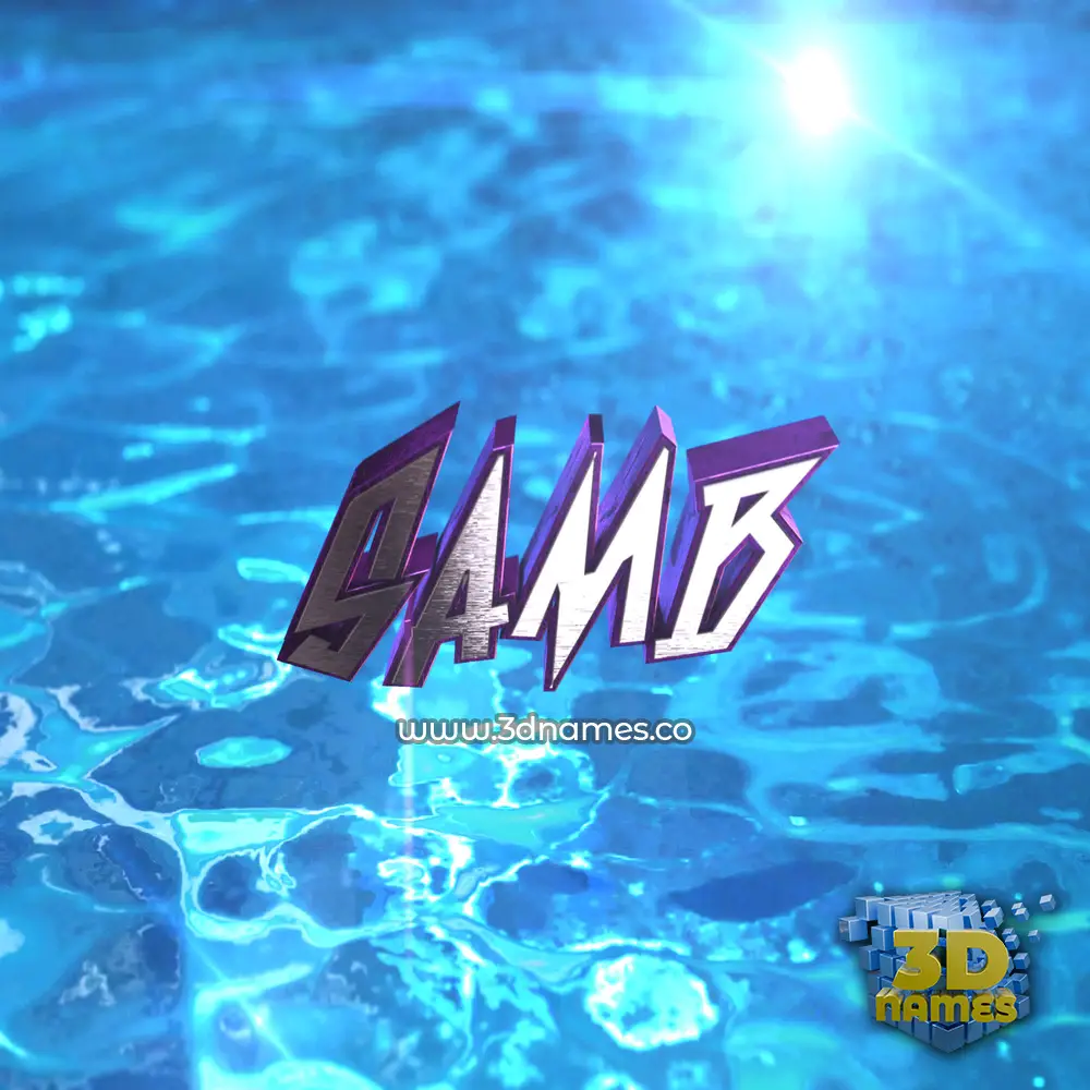 samb in Water 2015 style - 3D name wallpaper